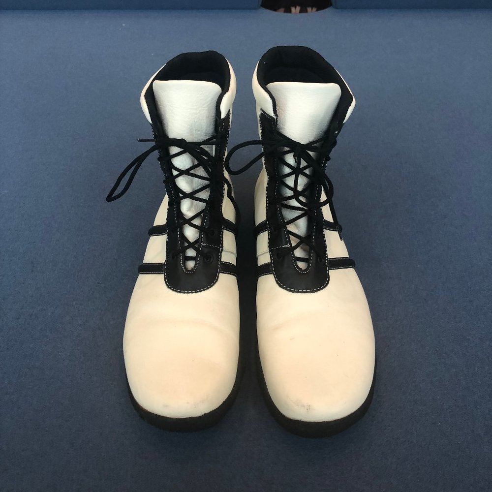 Dibrera luxury fashion black and white high top leather sneakers